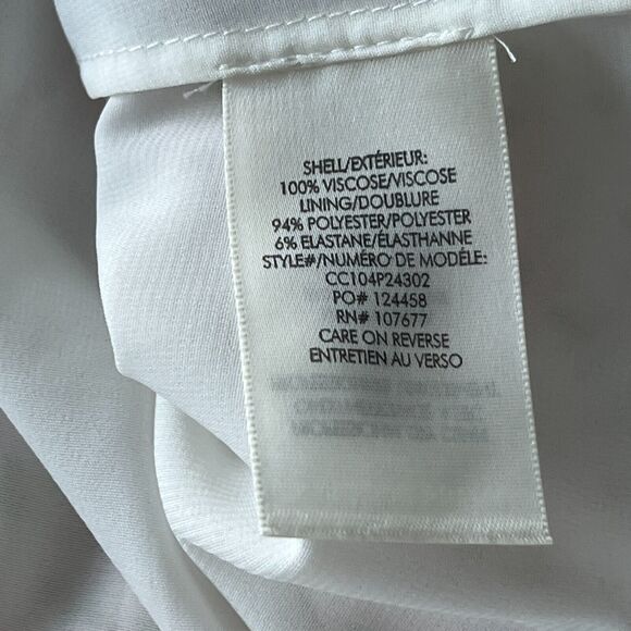 Alice + Olivia Vinita Drawstring Ruffle Panel Skirt Monterey Ditsy Soft White 2 - Picture 9 of 9